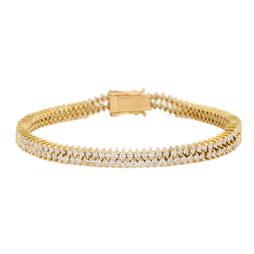 4.01ct Two Row Diamond Bracelet