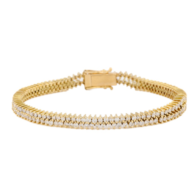 4.01ct Two Row Diamond Bracelet