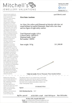 4.01ct Two Row Diamond Bracelet - 4