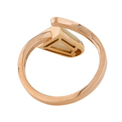 Bvlgari Gelati Pink Mother of Pearl & Diamond Ring - 4