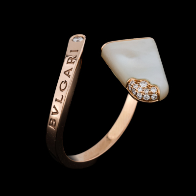 Bvlgari Gelati Pink Mother of Pearl & Diamond Ring - 5