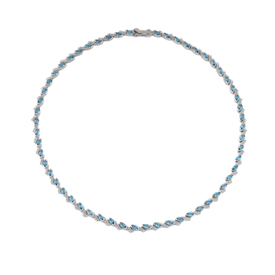 13.50ct Blue Topaz & Diamond Necklace - 2