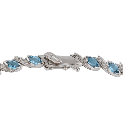 13.50ct Blue Topaz & Diamond Necklace - 3