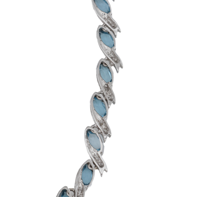 13.50ct Blue Topaz & Diamond Necklace - 5