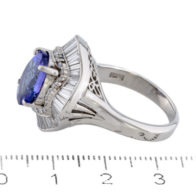 4.80ct Tanzanite & 1.48ct Diamond Ring - 3