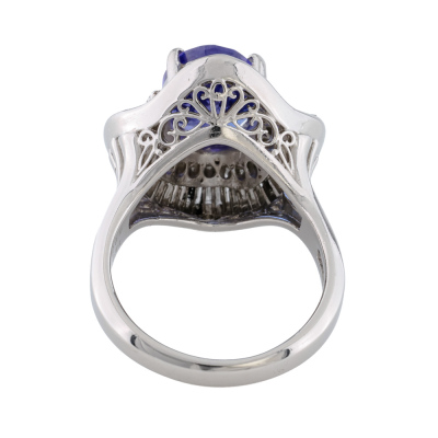 4.80ct Tanzanite & 1.48ct Diamond Ring - 4
