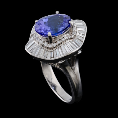 4.80ct Tanzanite & 1.48ct Diamond Ring - 5