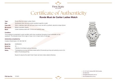 Ronde Must de Cartier Ladies Watch - 3