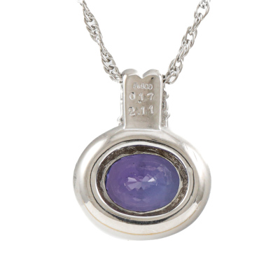 2.11ct Tanzanite and 0.17ct Diamond Pendant - 4