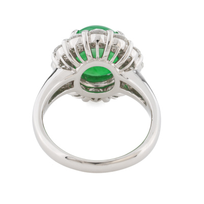 4.04ct Jade & 1.54ct Diamond Ring - 5