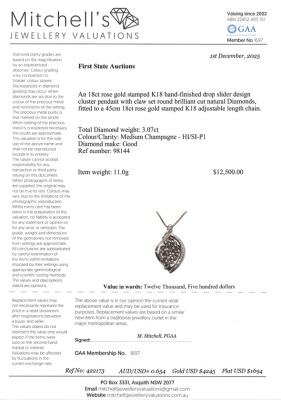 3.07ct White & Champagne Diamond Pendant - 5