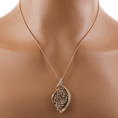 3.07ct White & Champagne Diamond Pendant - 6