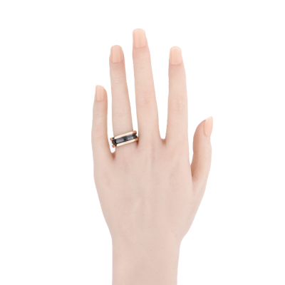 Bvlgari B.Zero1 Black Ceramic Ring - 5