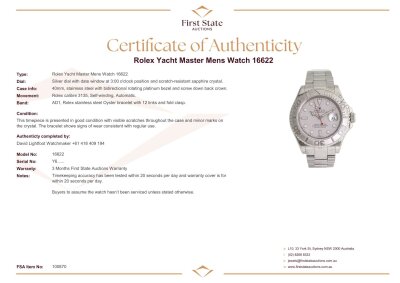 Rolex Yacht Master Mens Watch 16622 - 4