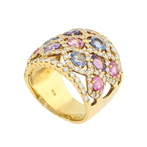 3.35ct Sapphire & 1.70ct Diamond Ring