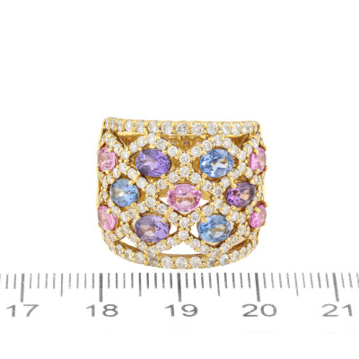 3.35ct Sapphire & 1.70ct Diamond Ring - 2