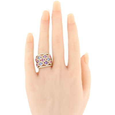 3.35ct Sapphire & 1.70ct Diamond Ring - 6