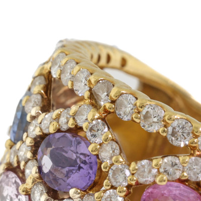 3.35ct Sapphire & 1.70ct Diamond Ring - 7