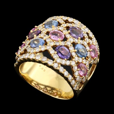 3.35ct Sapphire & 1.70ct Diamond Ring - 8