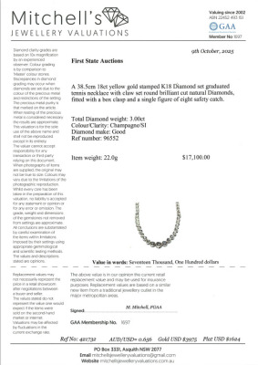 3.00ct Diamond Tennis Necklace - 4