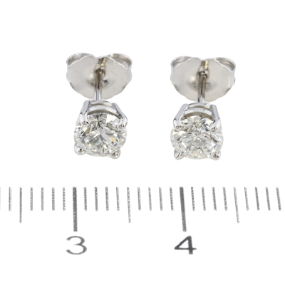 1.00ct Diamond Studs GIA D SI1 - 2