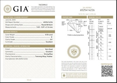 1.00ct Diamond Studs GIA D SI1 - 3