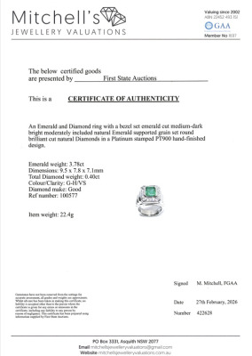 3.78ct Emerald & Diamond Ring - 4