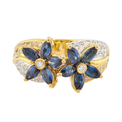 1.79ct Sapphire & Diamond Ring