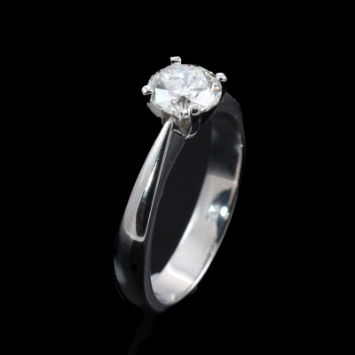 1.01ct Diamond Solitaire Ring GIA H P1 - 6
