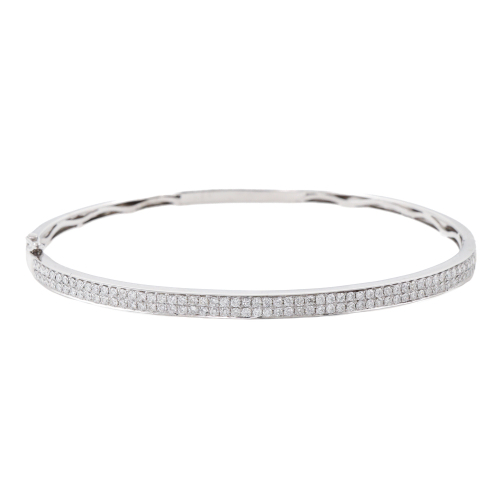 Diamond Bangle, 18ct Gold 12.7g