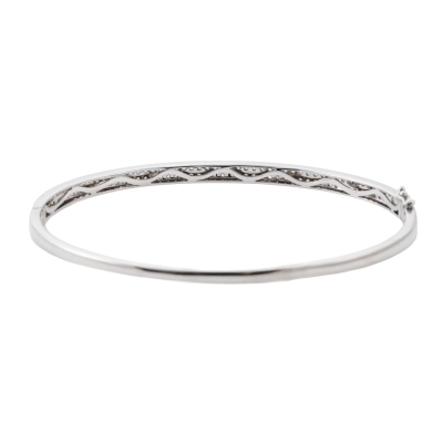 Diamond Bangle, 18ct Gold 12.7g - 2