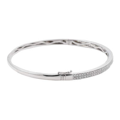 Diamond Bangle, 18ct Gold 12.7g - 3
