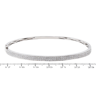 Diamond Bangle, 18ct Gold 12.7g - 6