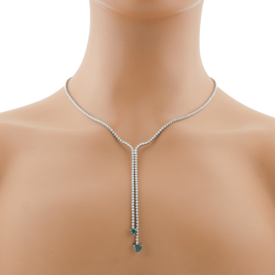 1.39ct Alexandrite & Diamond Gold Necklace