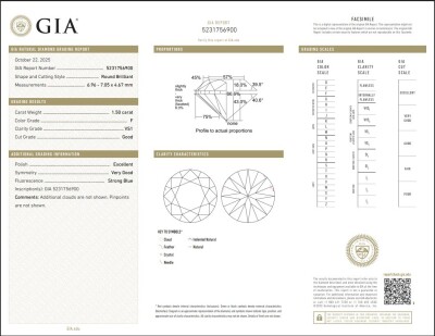 3.00ct Diamond Studs GIA F VS1 - 3