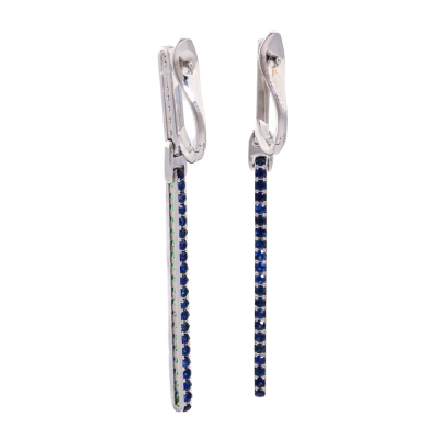 Tsavorite, Spinel & Diamond Reversible Earrings - 4