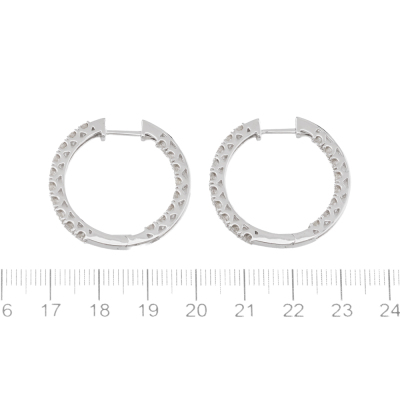2.00ct Diamond Hoop Earrings - 3