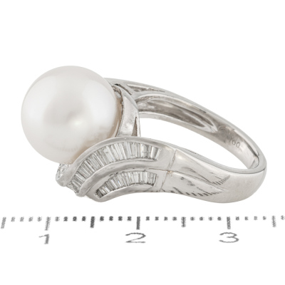11.2mm South Sea Pearl & 1.00ct Diamond Ring - 3