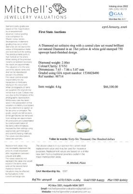 2.00ct Diamond Solitaire Ring GIA E VS1 - 3