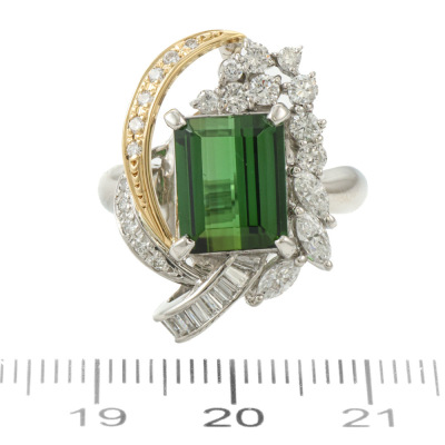 3.12ct Tourmaline & 0.91ct Diamond Ring - 2