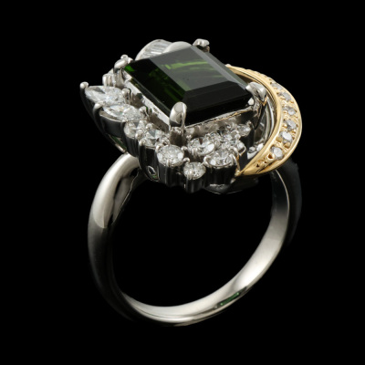 3.12ct Tourmaline & 0.91ct Diamond Ring - 5