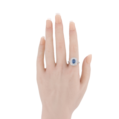 2.57ct Sri Lanka Sapphire & Diamond Ring - 2