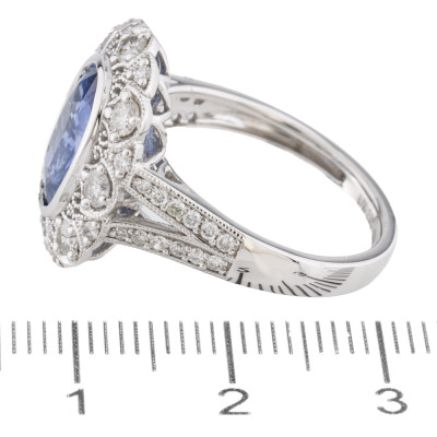 2.57ct Sri Lanka Sapphire & Diamond Ring - 5