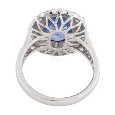 2.57ct Sri Lanka Sapphire & Diamond Ring - 6