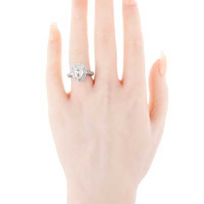 2.03ct Centre Diamond Halo Ring - 6