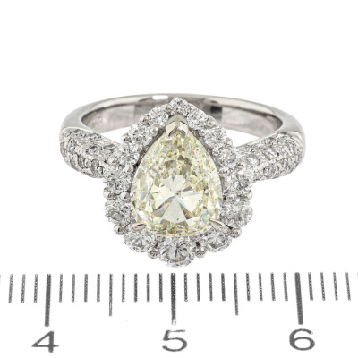 2.03ct Centre Diamond Halo Ring - 7