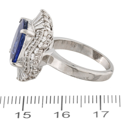 6.67ct Ceylon Sapphire & 1.16ct Diamond Ring - 2