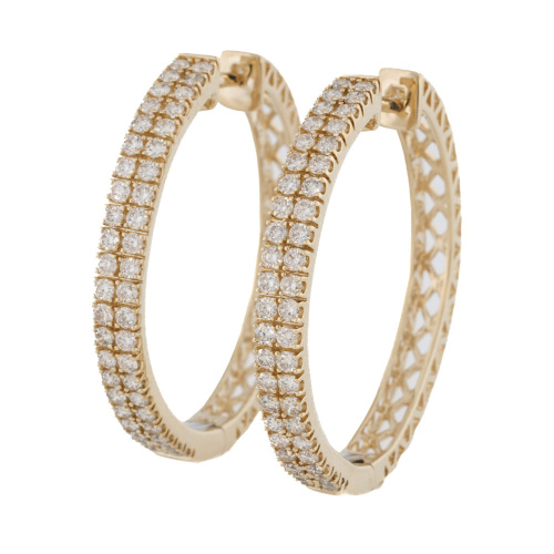 1.50ct Diamond Hoop Earrings