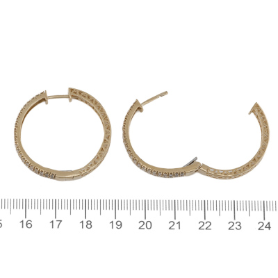 1.50ct Diamond Hoop Earrings - 3