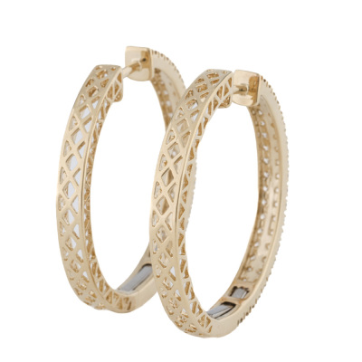 1.50ct Diamond Hoop Earrings - 4